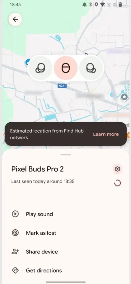 Πίνακας ελέγχου εισβολέα με τοποθεσία από το δίκτυο Find Hub (πηγή: whisperpair)